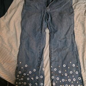 Michael Kors Blue Denim with Gold Accents